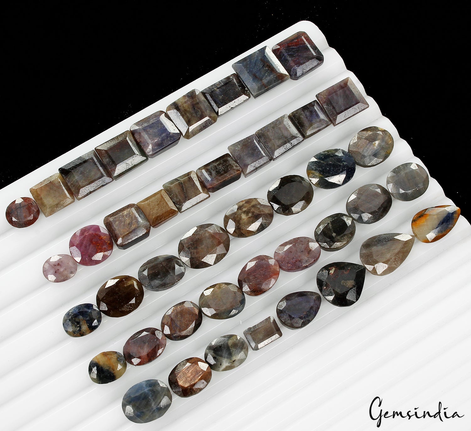 350 Ct Natural Untreated Multi Color Sapphire Mix Cut Loose Unheated Gemstones