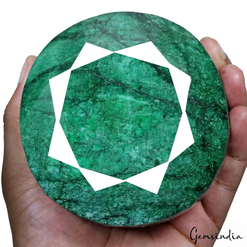 4470 Ct Natural Brazilian Emerald Uneven Round Cut Certified Earth Mined Gems