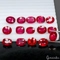 15 Pcs AAA Natural Red Huge Mozambique Ruby Mix Cut 101.55Ct Certified Gems excl