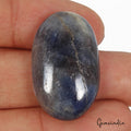 Free Certified 54.40 Cts Natural Untreated Gray Blue Sapphire Oval Cab Loose Gem