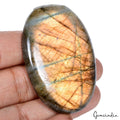 Labradorite Cabochon, Untreated, Yellow — 60 x 41 x 9 mm, 200.70 Ct