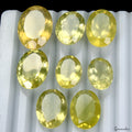 Wholesale Lot 17-25mm Oval Facet Natural Lemon Citrine Loose Gemstones 138.40 Ct