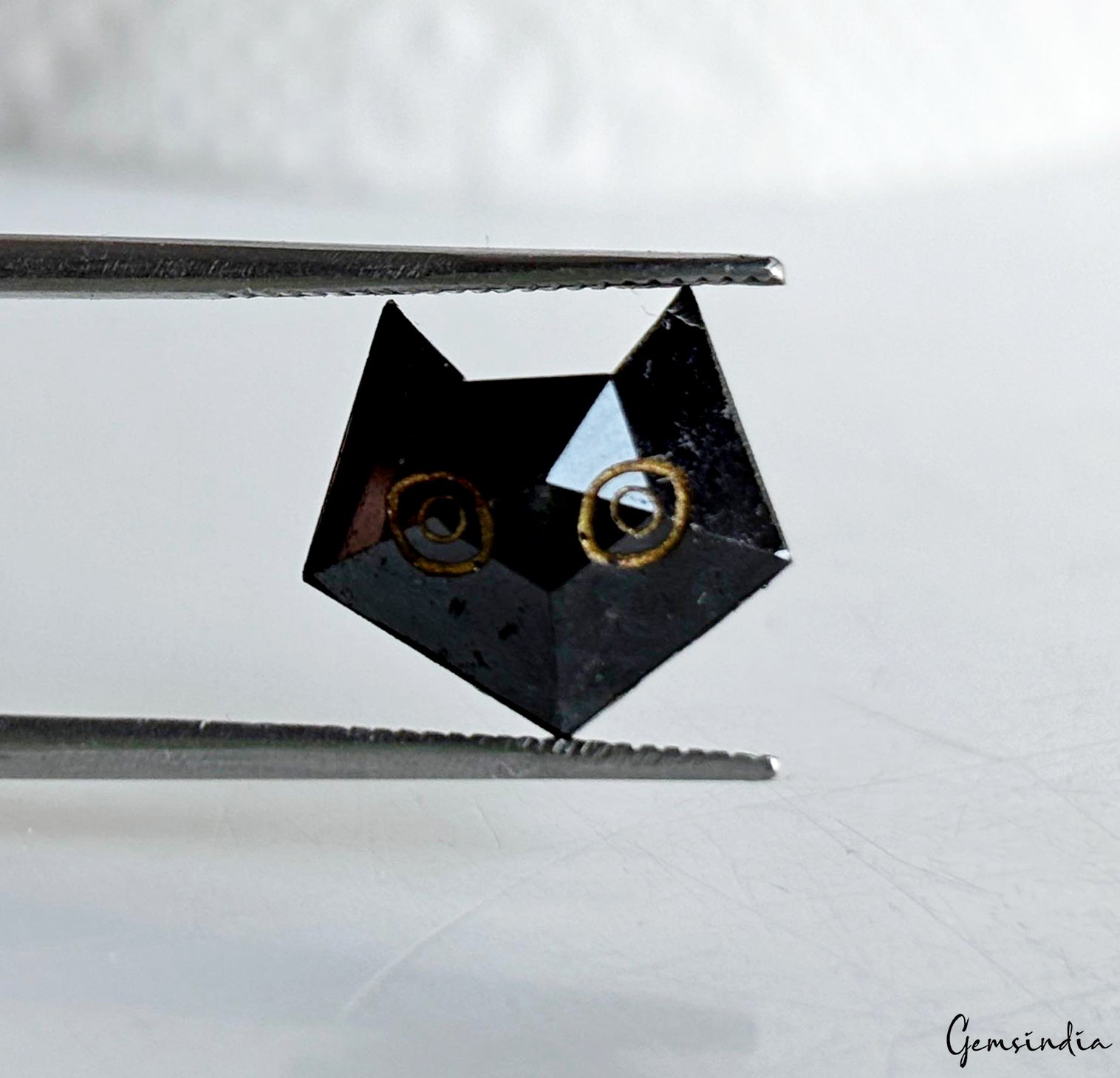 Black Diamond Loose Gemstone, Color Enhanced — 12x12x4 mm, 4.2 Ct, Tanzania