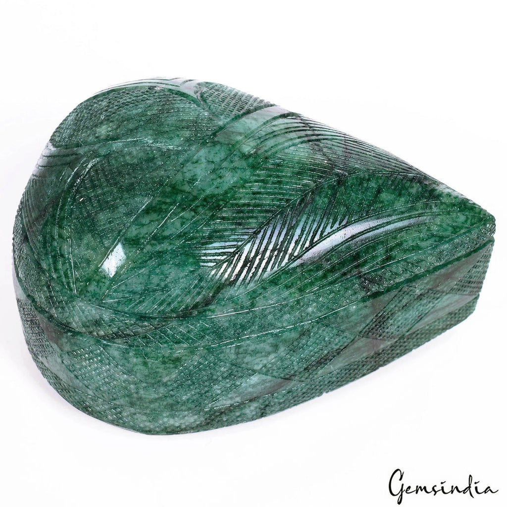2020 Cts Natural Brazilian Green Emerald Pear Carving Earth Mined Huge Size Gem