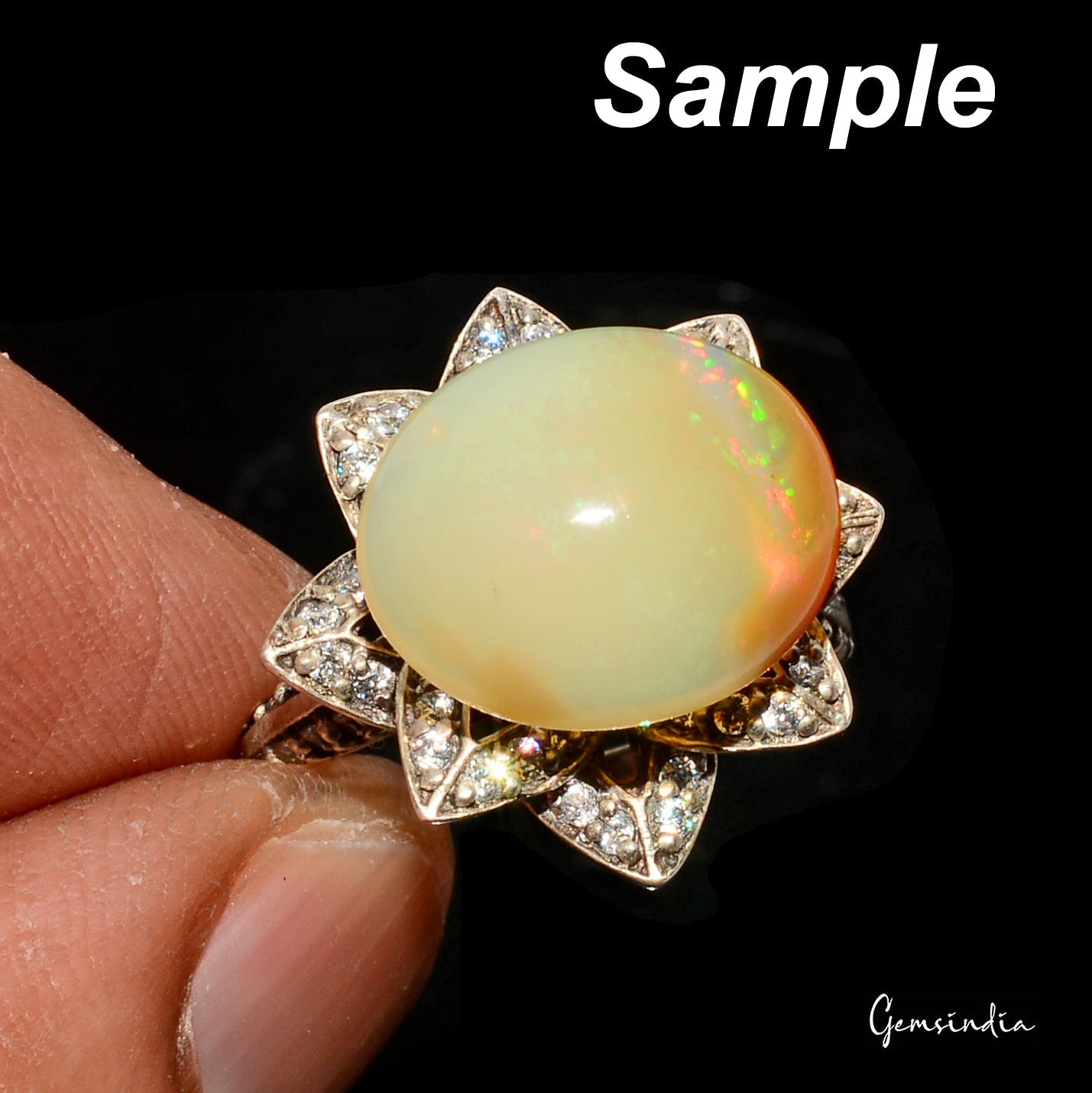 4.80 Cts Natural Ethiopian Opal 14x12x6mm Oval Flashy Untreated Loose Gemstone