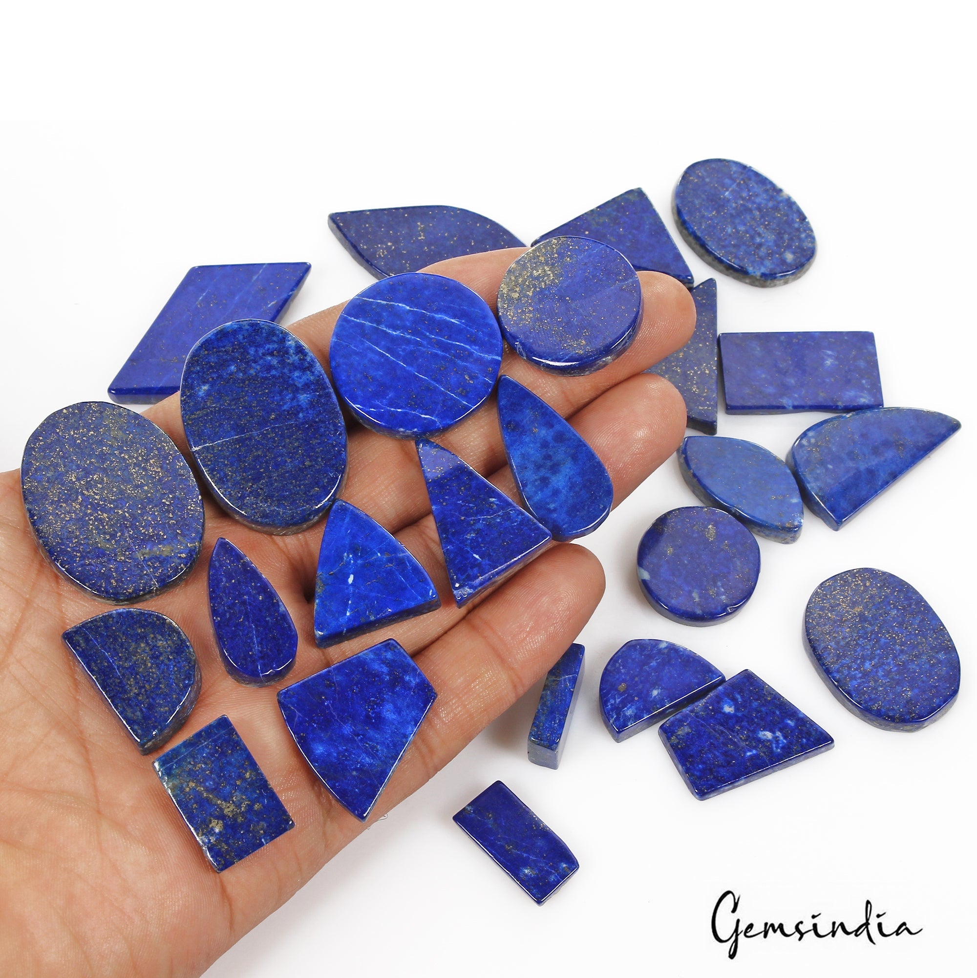 700 Ct/25 Pcs Natural Blue Gold Pyrite Lapis Lazuli Mix Loose Wholesale Gems Lot