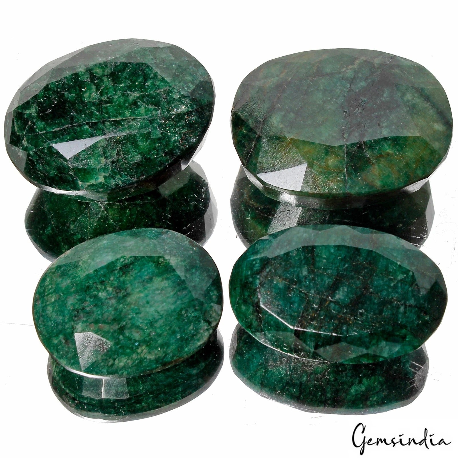 2060 Ct/4 Pcs Natural Brazilian Bottle Green Emerald Oval Cut Huge Loose Gem Lot