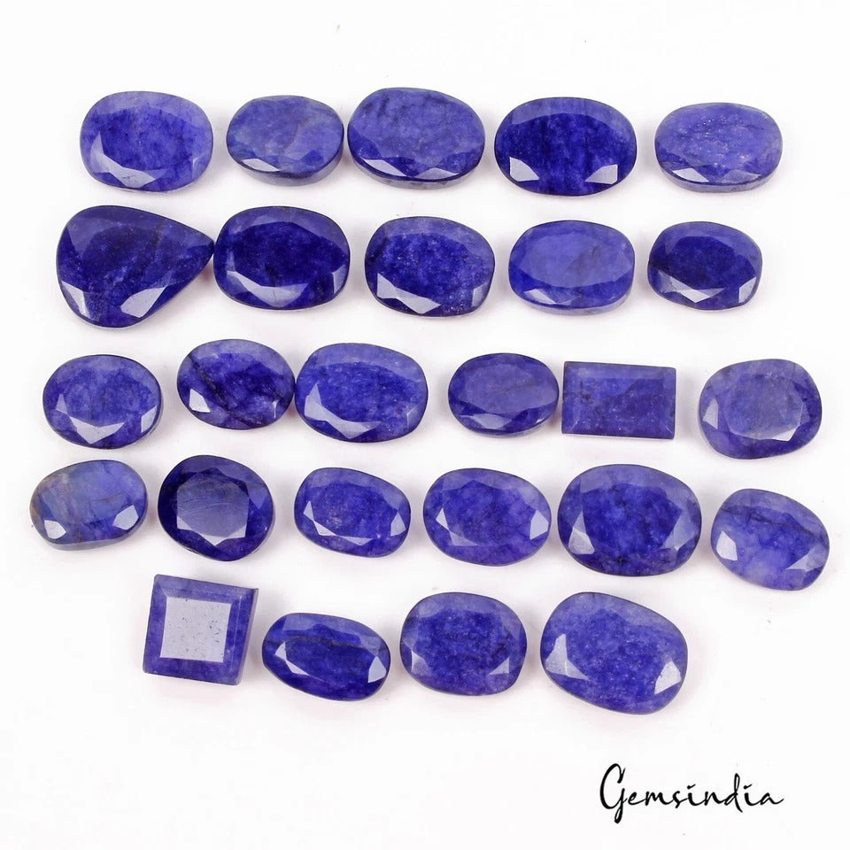 Blue Beryl Lot, Loose Gemstone, Color Enhanced — 26 Pieces, 13mm to 21mm, 320 Ct