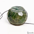 197 Ct Natural Green Emerald Round Faceted 32mm Drilled Huge Size Bead Gemstone