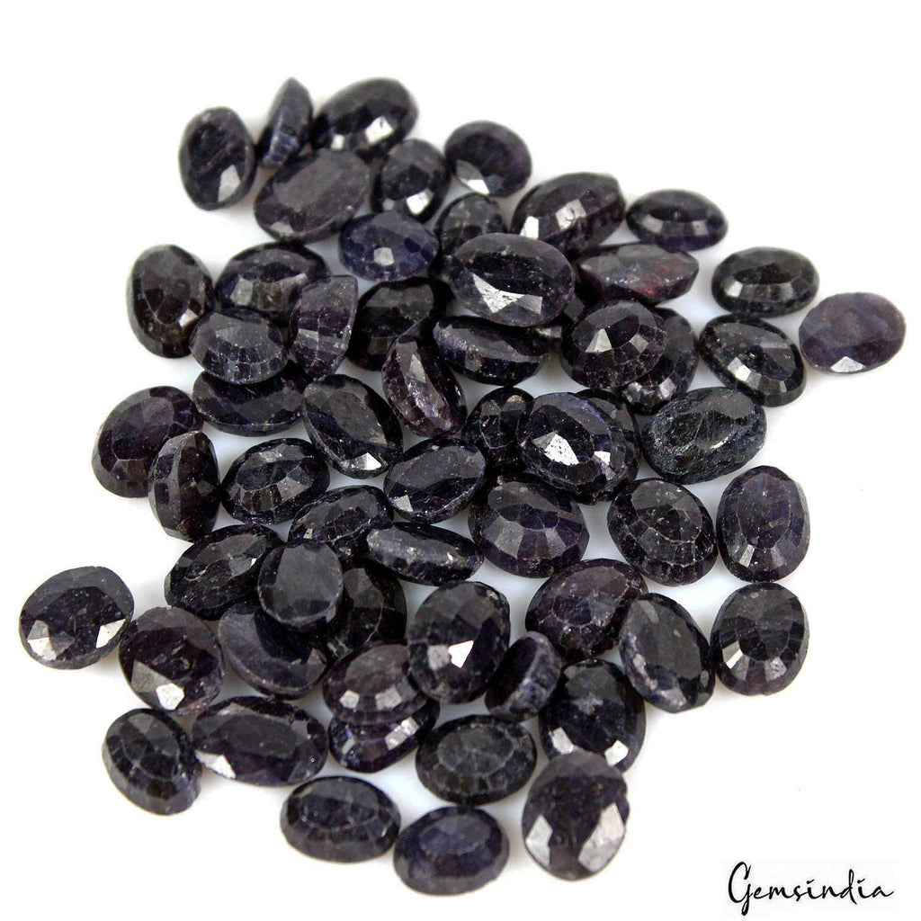 340 Ct/61 Pcs Natural African Blue Sapphire Oval Faceted Cut Gem Lot For Jewelry
