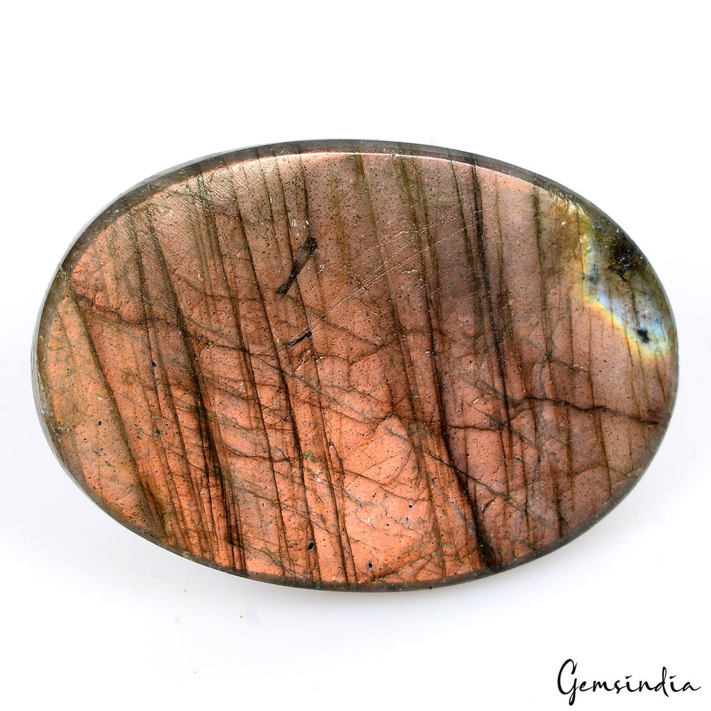 119.10 Ct Natural Untreated Purple Pink Shine Labradorite Oval Cab Certified Gem