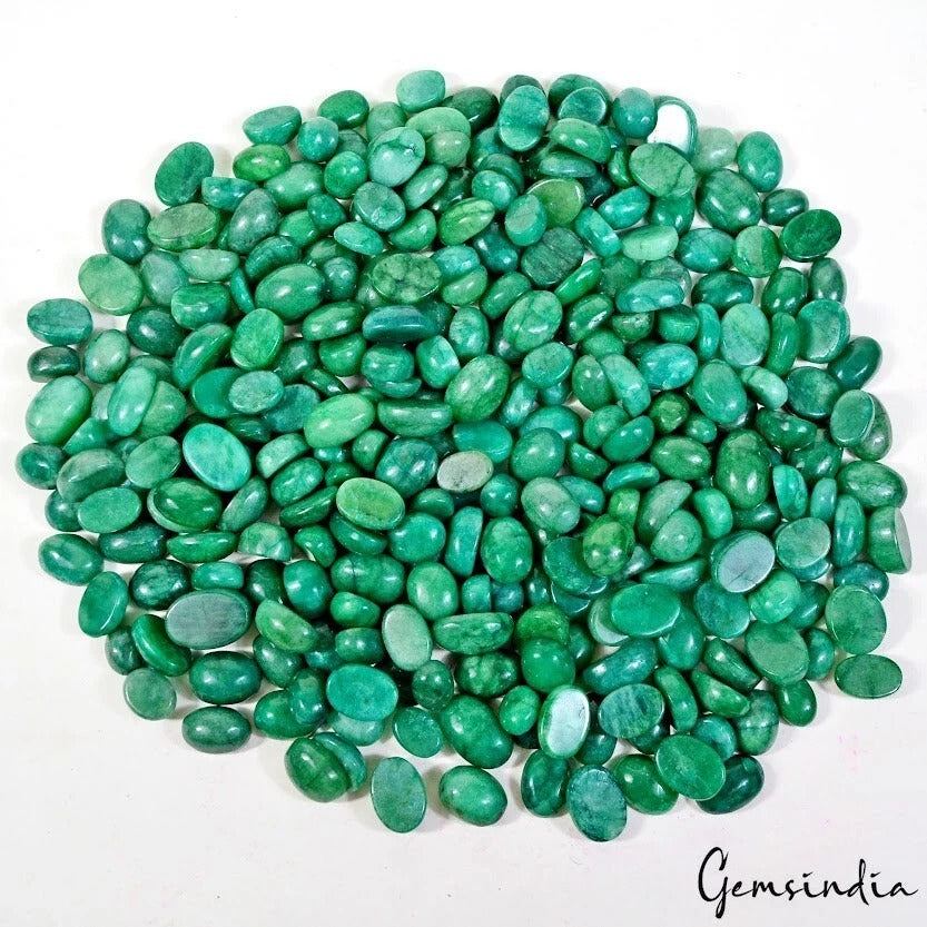 3600 Ct/294 Pcs Natural Emerald Oval Shape Cabochon Wholesale Loose Gemstones