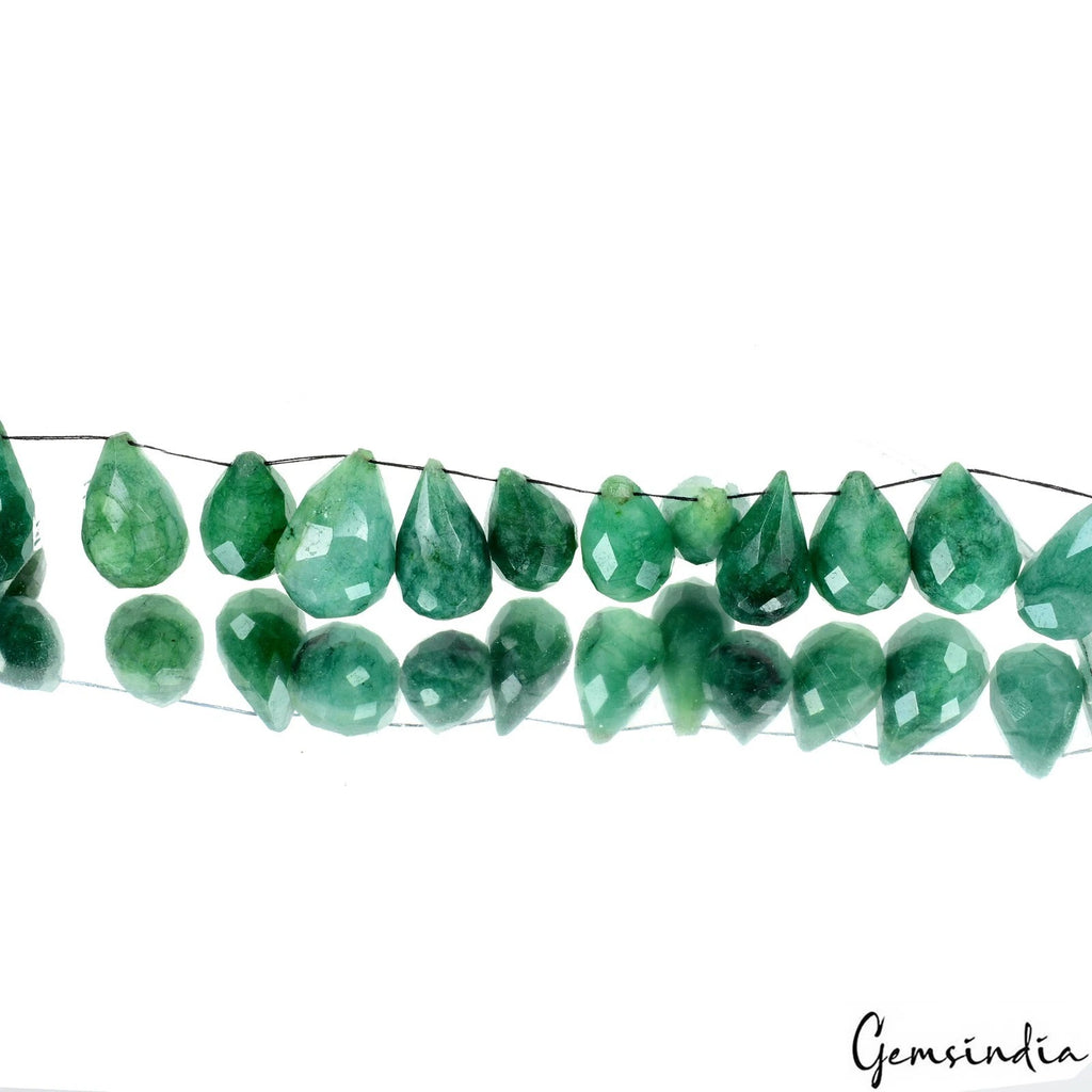 Emerald Beaded Strand, Color Enhanced — 21mm to 28mm, 520 Ct, Brazil