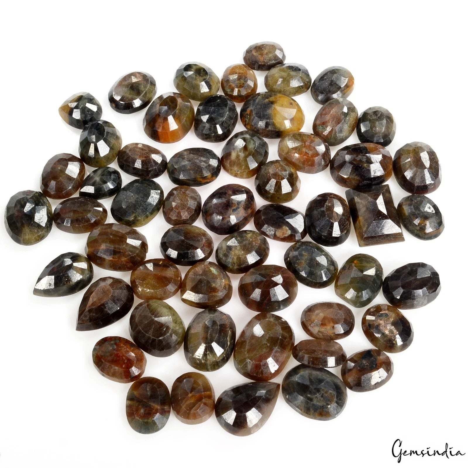 Sapphire Lot, Loose Gemstone, Oval Pear Octagon Marquise Faceted Cut, Brown — 54 Pieces, 11mm to 17mm, 520 Ct, Madagascar