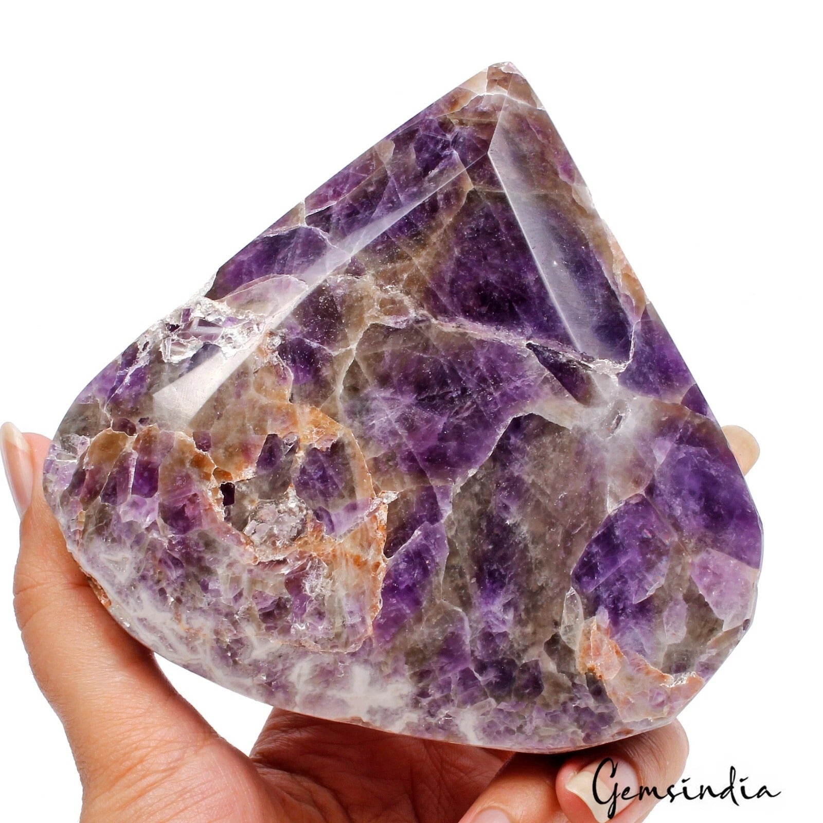 900 Gram Natural Untreated Chevron Amethyst Pear Cut Earth-mined Museum Size Gem