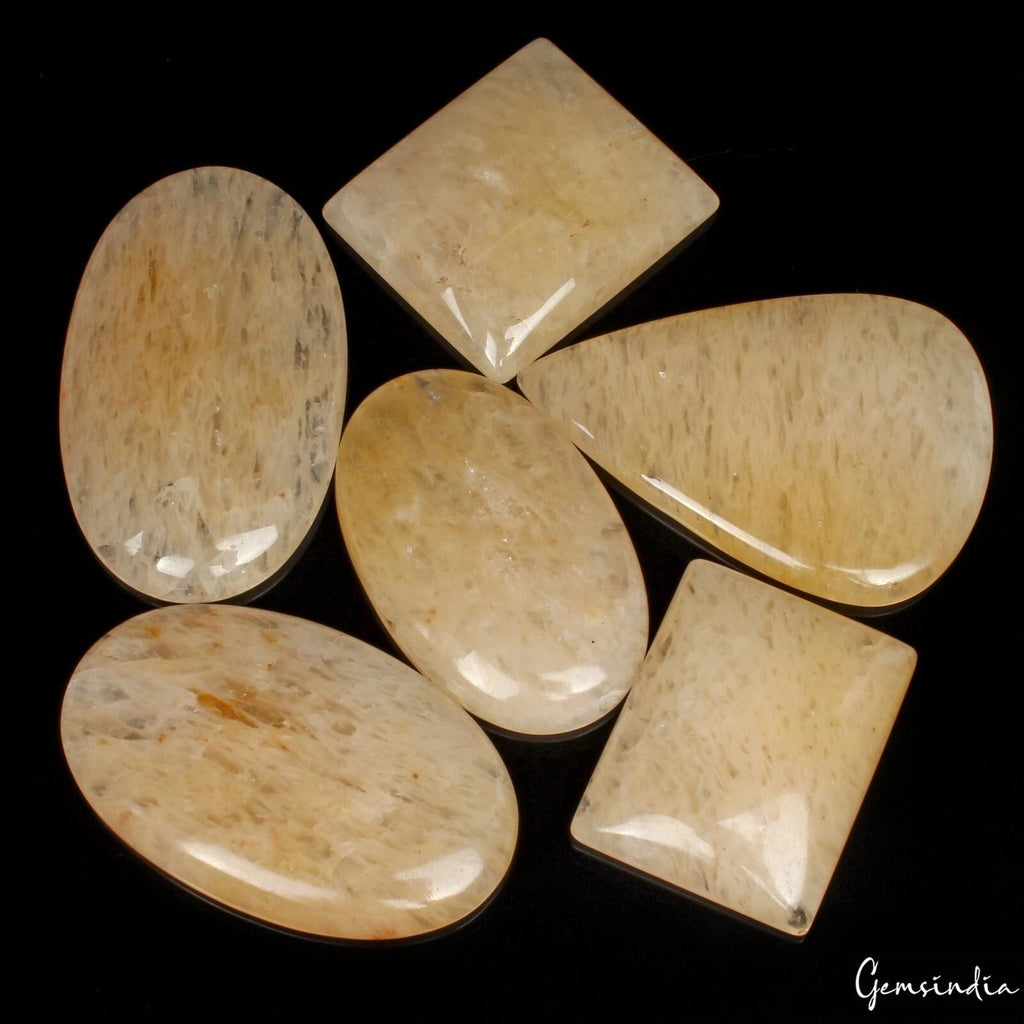 Peach Color Quartz Natural Lot Handmade Cabochon 700 Ct Wholesale Loose Gemstone