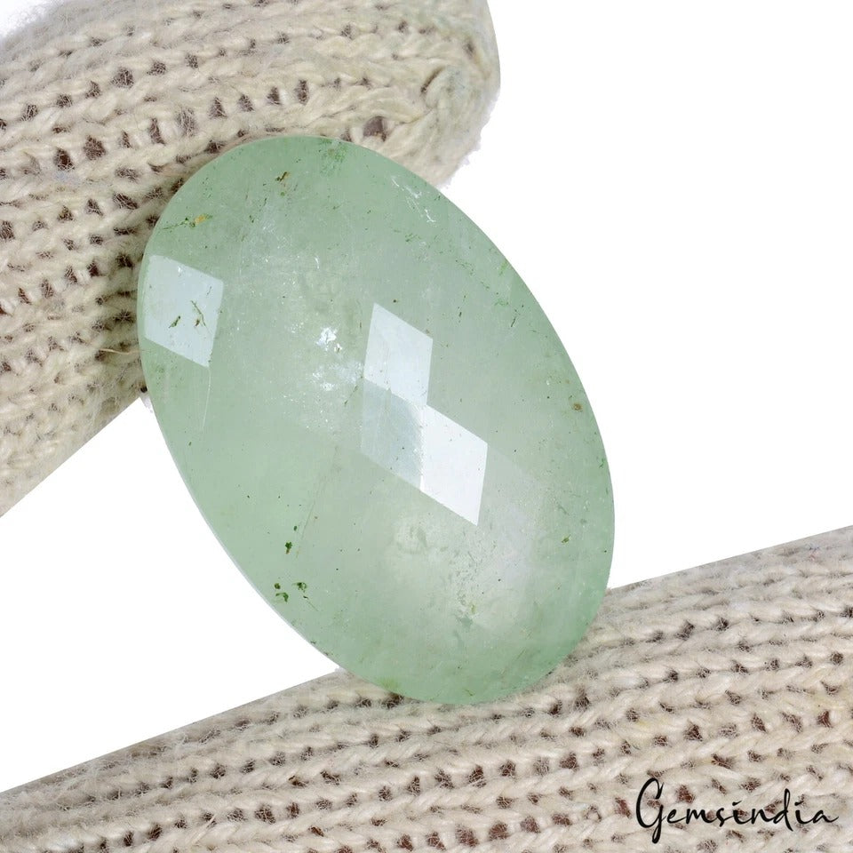 Certified 66.80 Ct Natural Green Aquamarine Oval Checker board Huge AAA Gemstone