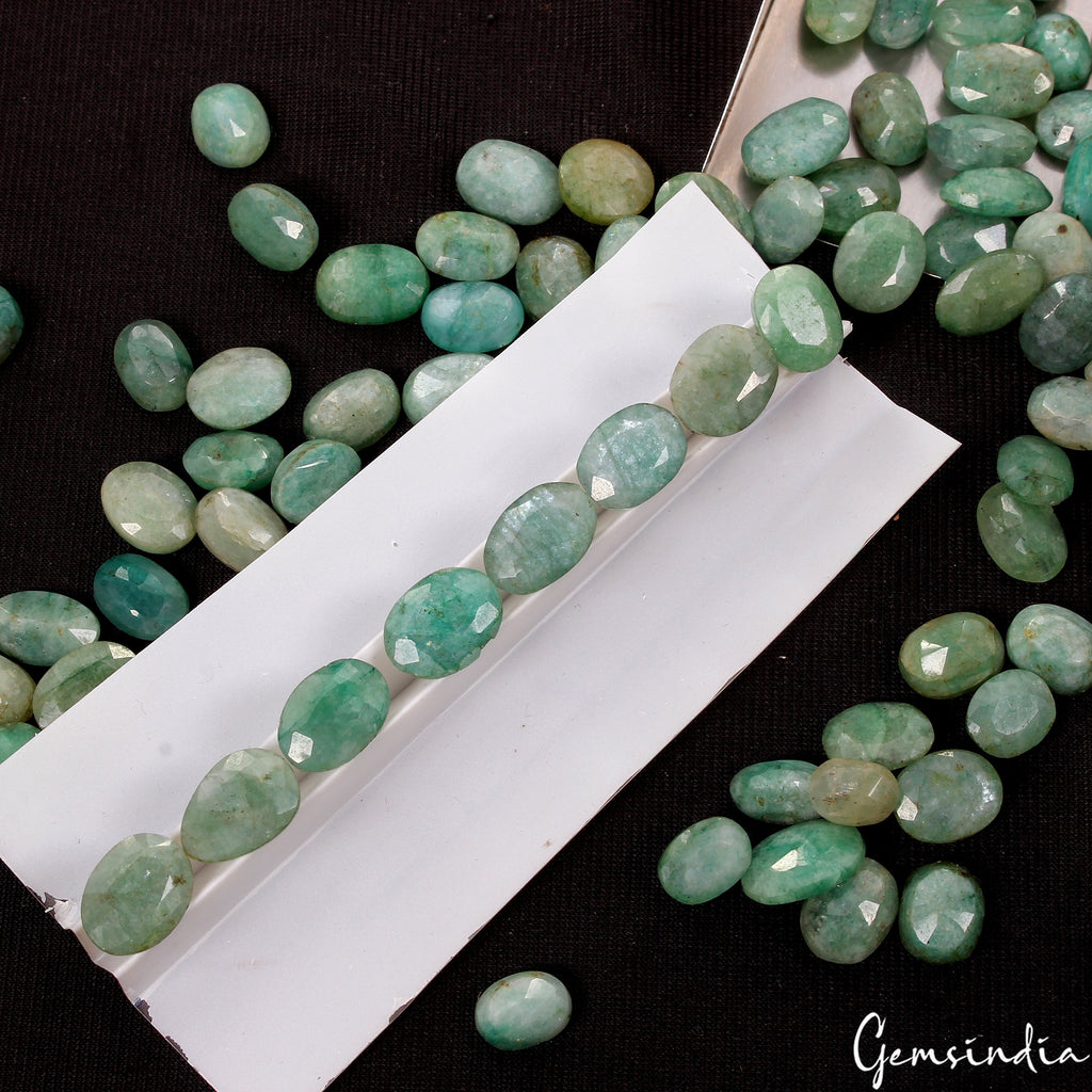 230.55 Ct Natural Green Brazilian Emerald Oval Faceted Loose Wholesale Lot 79 Pc