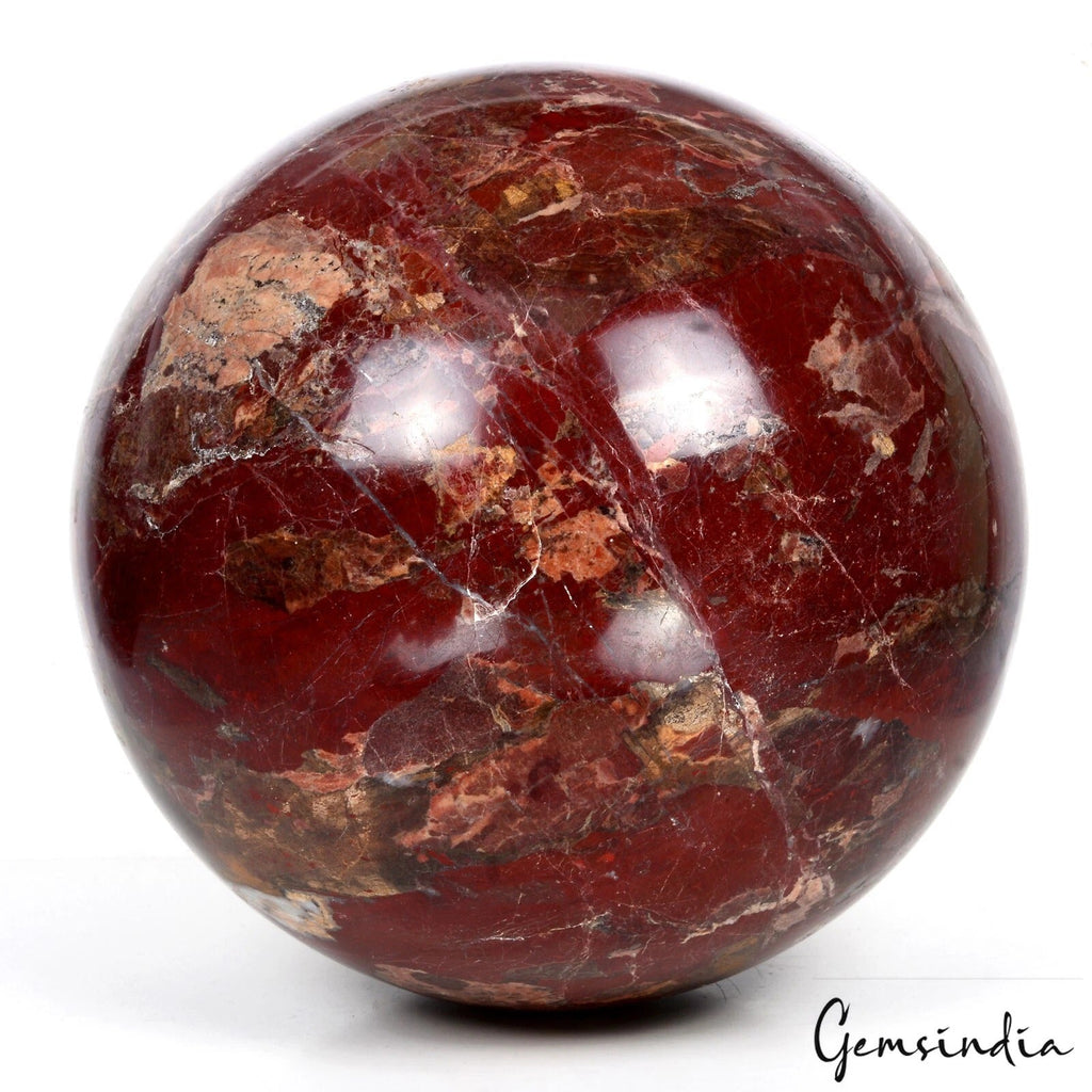 17.7 Kilo Natural Untreated Red Jasper Sphere 9"Crystal Healing Mineral Huge Gem