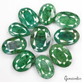 Certified 560 Ct/10Pcs Natural Zambian Green Emerald Mix Cut Loose Gemstones Lot