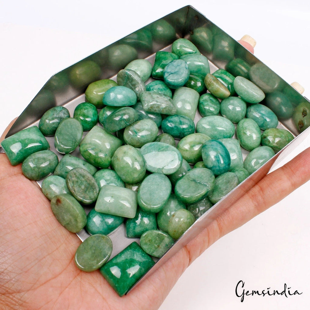 830 Ct/63 Pcs Natural Brazilian Green Emerald Mix Cab Loose Gems Lot For Jewelry