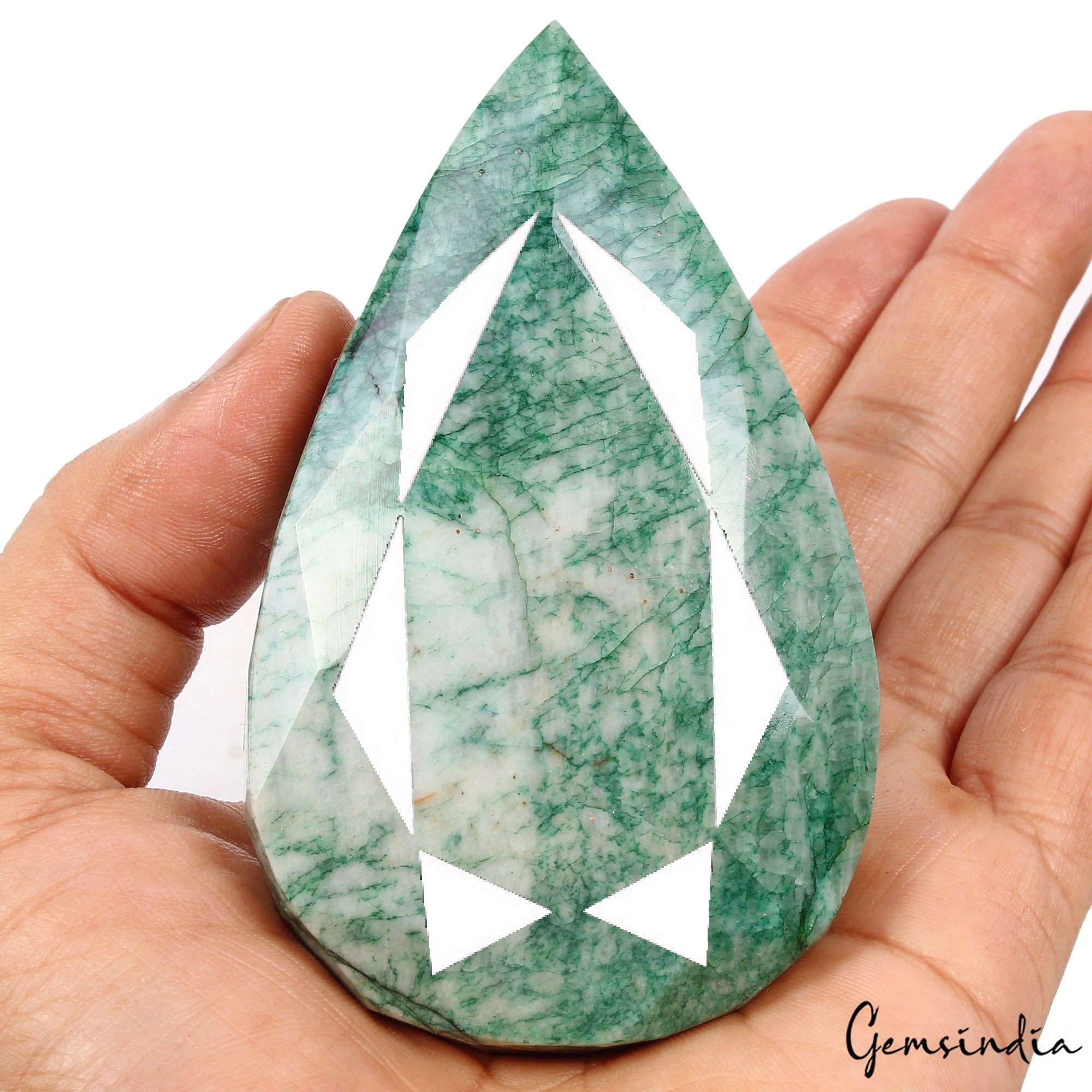 1250 Cts Natural Brazilian Green Emerald Pear Faceted Earth Mined Loose Huge Gem