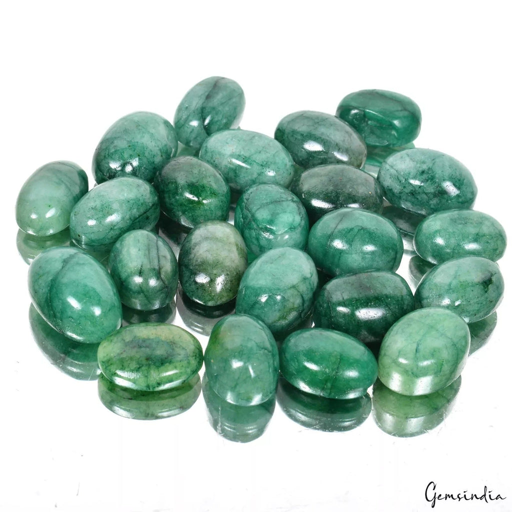 23 Pcs Natural Brazilian Emerald 17mm-22mm Oval Cabochon Loose Gemstones 430 Cts