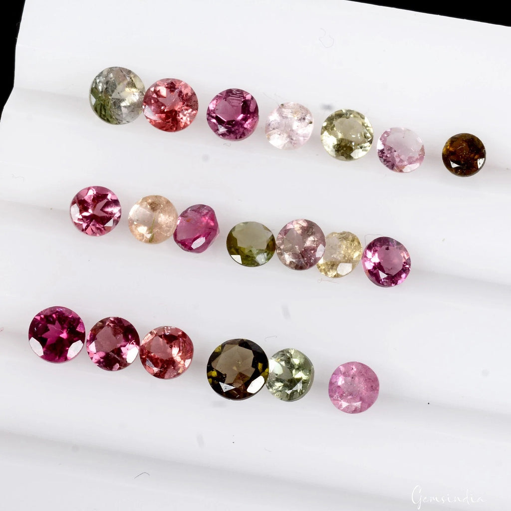 Tourmaline Lot, Loose Gemstone, Untreated — 20 Pieces, 3mm to 5mm, 5.60 Ct
