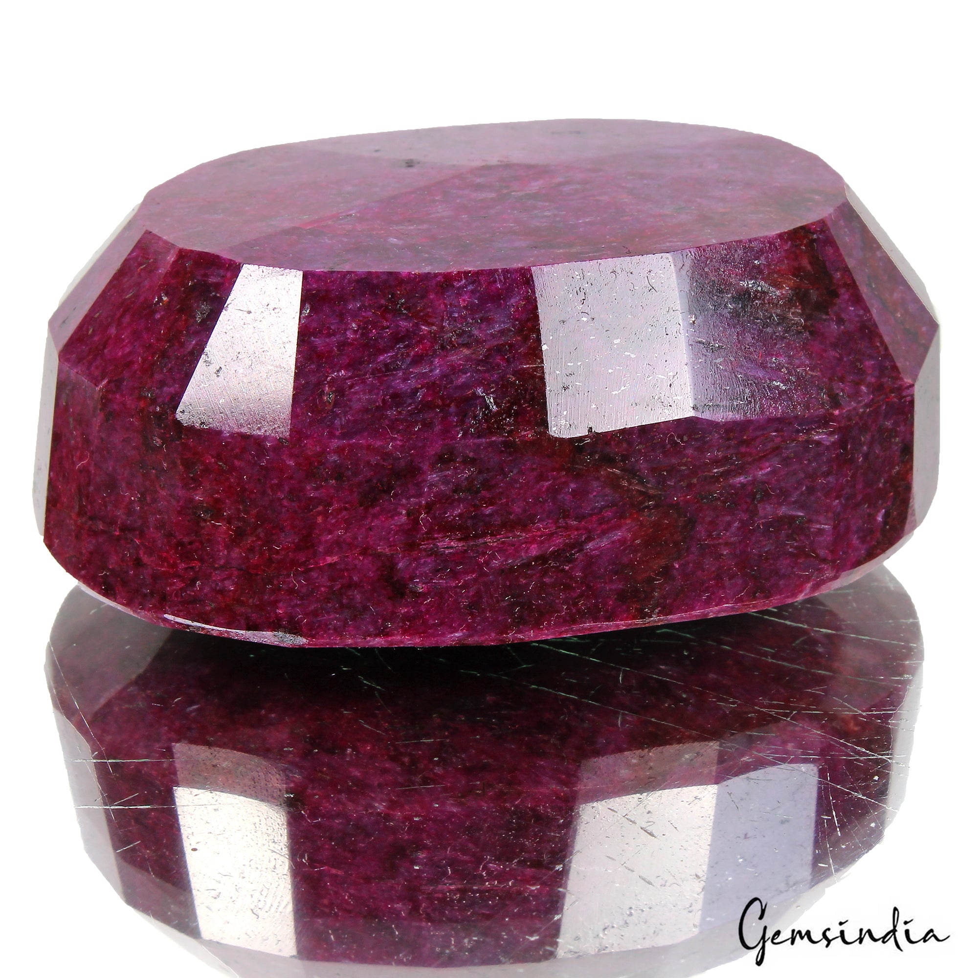 Ruby Loose Gemstone, Color Enhanced, Red — 1440 Ct