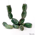Emerald Beaded Strand, Color Enhanced, Green — 22mm to 27mm, 560 Ct, Brazil