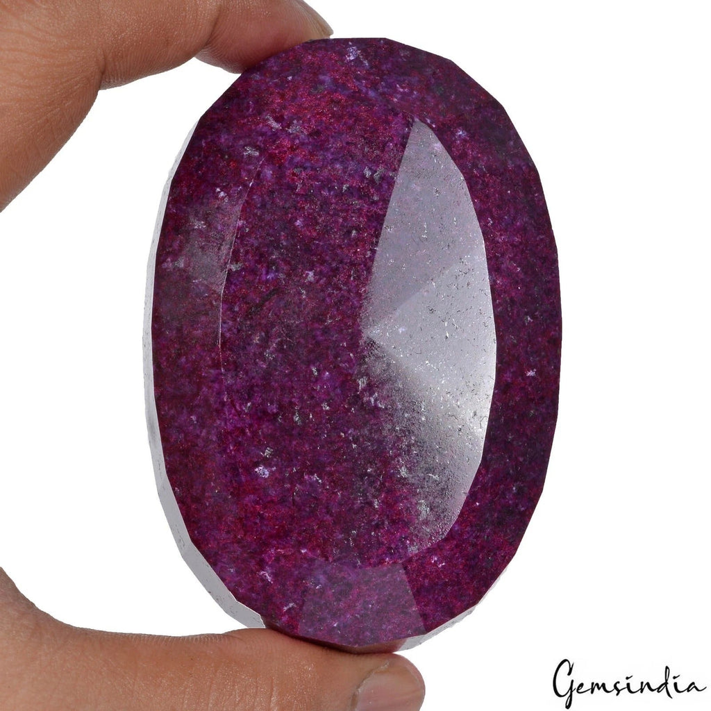 1700 Ct Natural Red Ruby Oval Faceted Earth Mined Huge Size Loose Gemstone