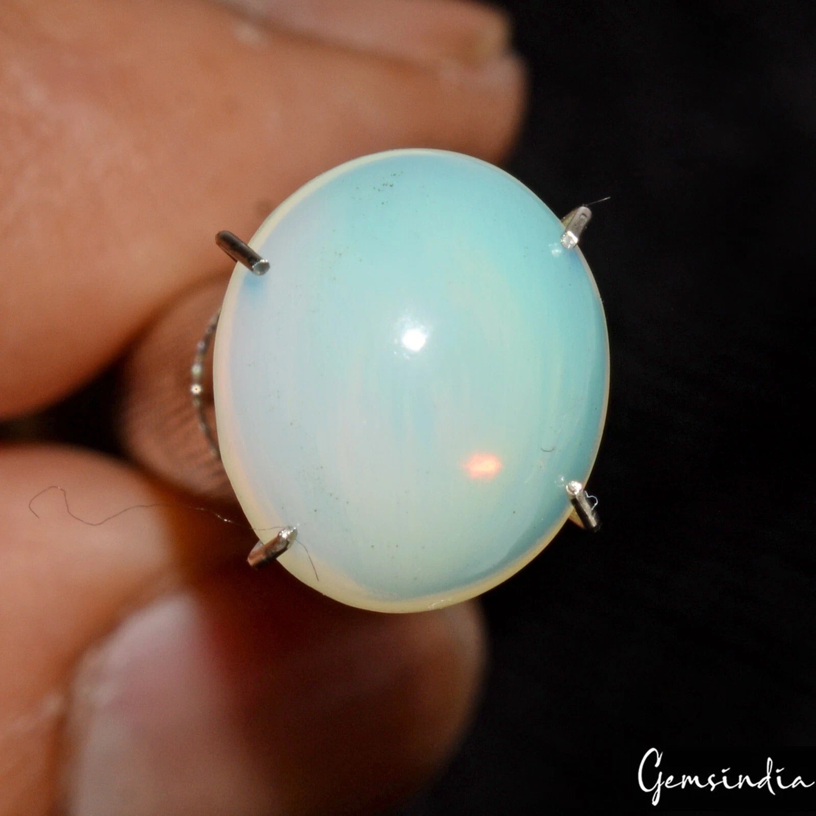 Natural White Fire Opal Australian Untreated 2.00 Ct Certified Loose Gemstone