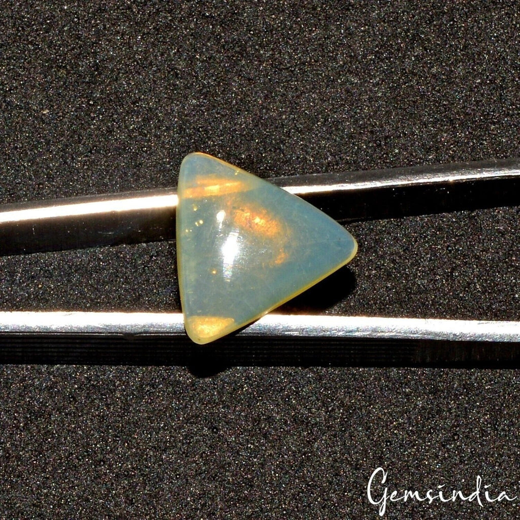 Natural Australian Fire Opal Trillion Cabochon Loose Untreated Gemstone 3.00 Cts