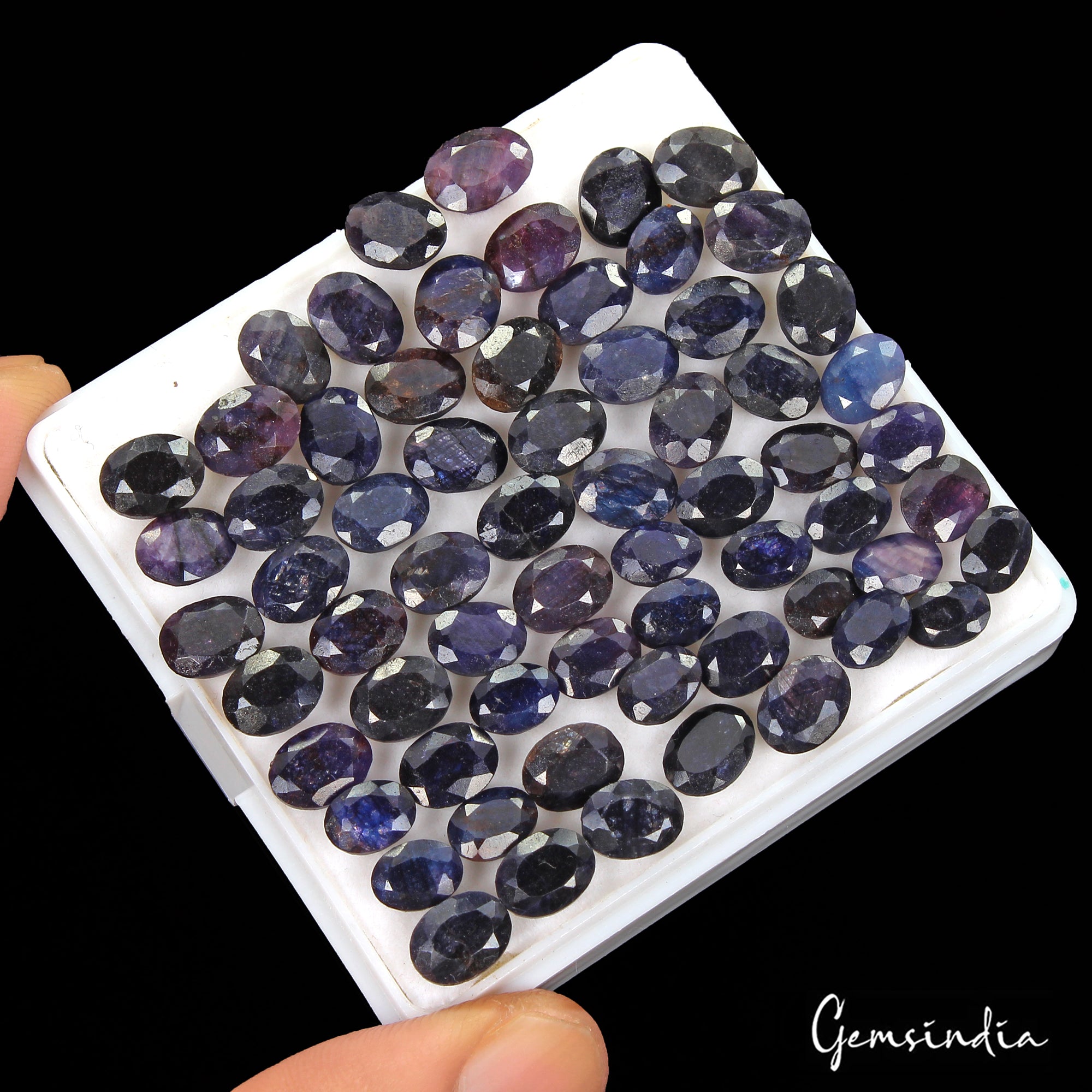 Blue Sapphire Lot, Loose Gemstone, Oval Cut — 38 Pieces, 7mm to 9mm, 116.90 Ct