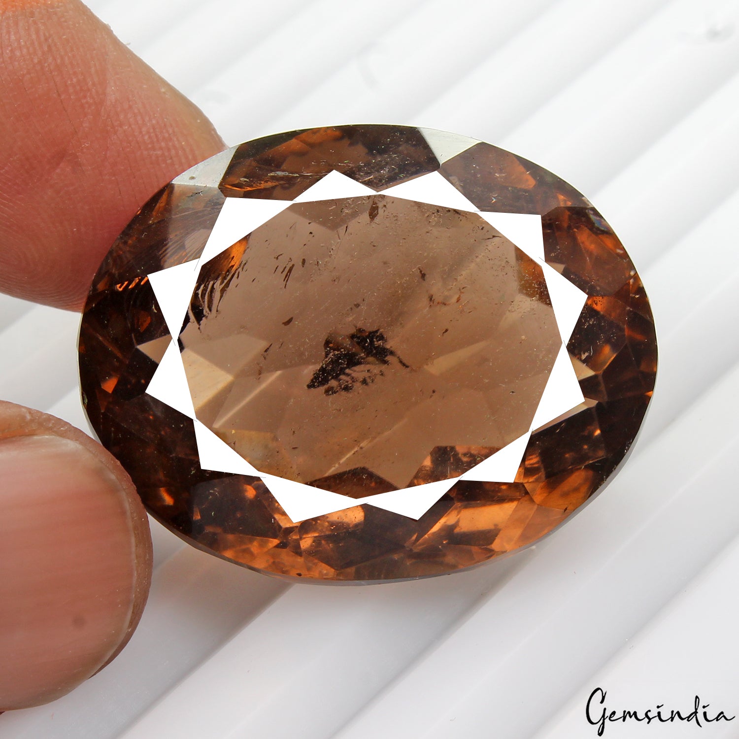 Smoky Quartz Loose Gemstone, Oval Cut, Untreated — 32x26x17 mm, 95.80 Ct, Madagascar