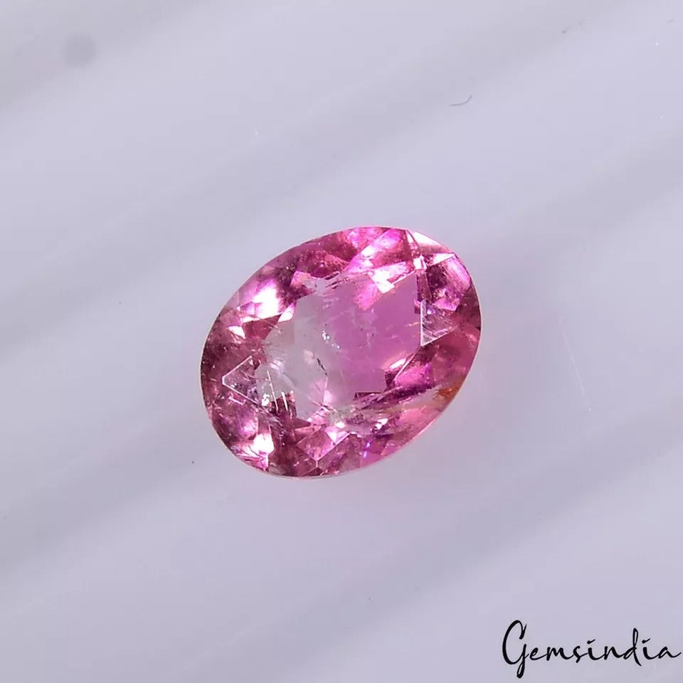 Certified 1.00 Cts Natural Untreated Pink Rubellite Tourmaline Oval Cut Rare Gem