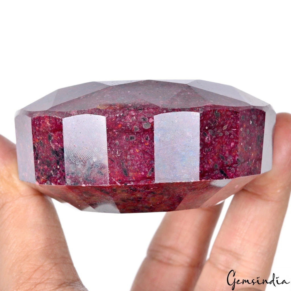2430 Cts Natural Red Ruby Round Faceted Earth Mined Museum Size Loose Huge Gem