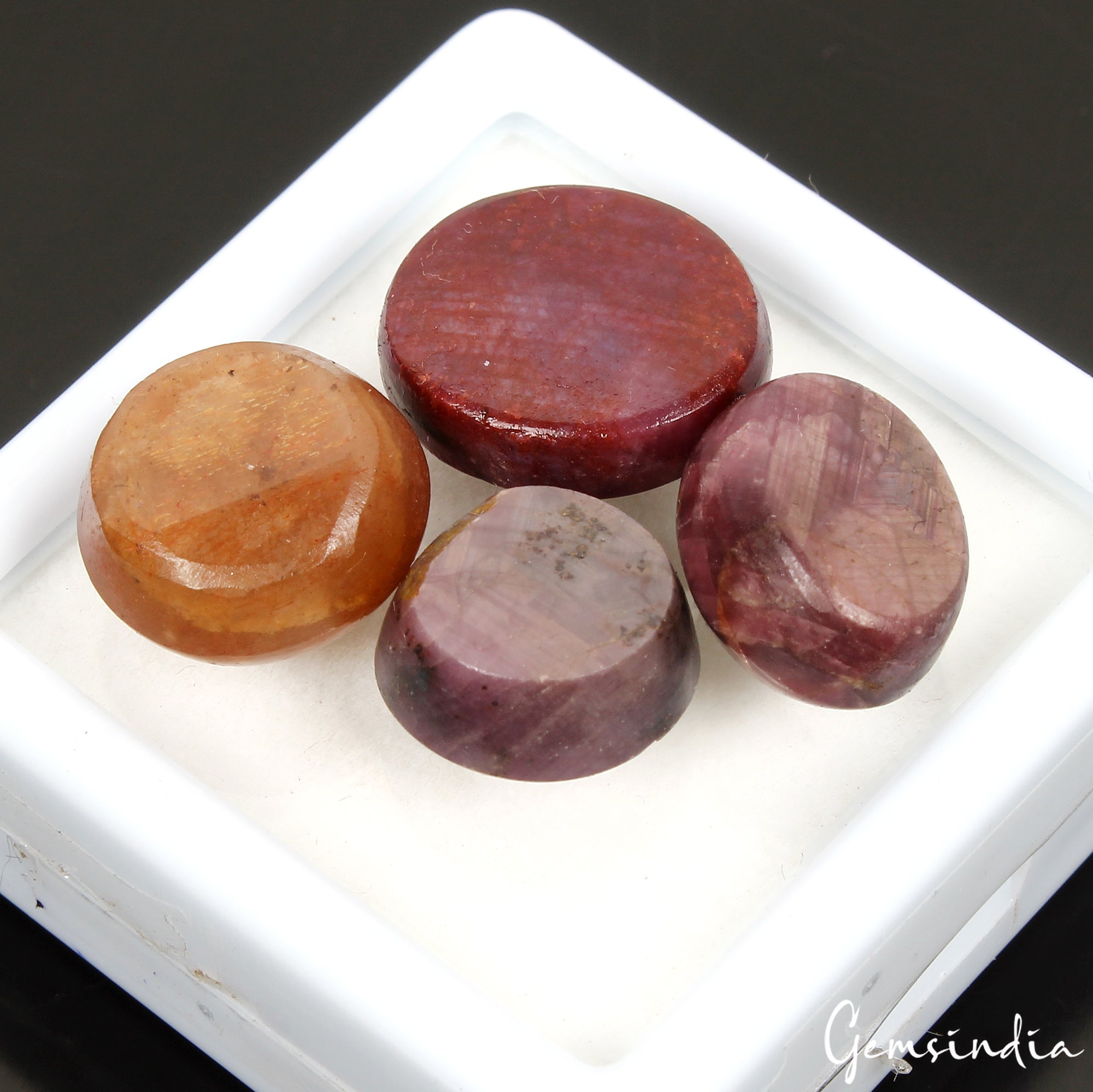 62.40 Cts Natural Untreated Star Ruby Oval Cabochon Loose 13-16mm Gemstones Lot