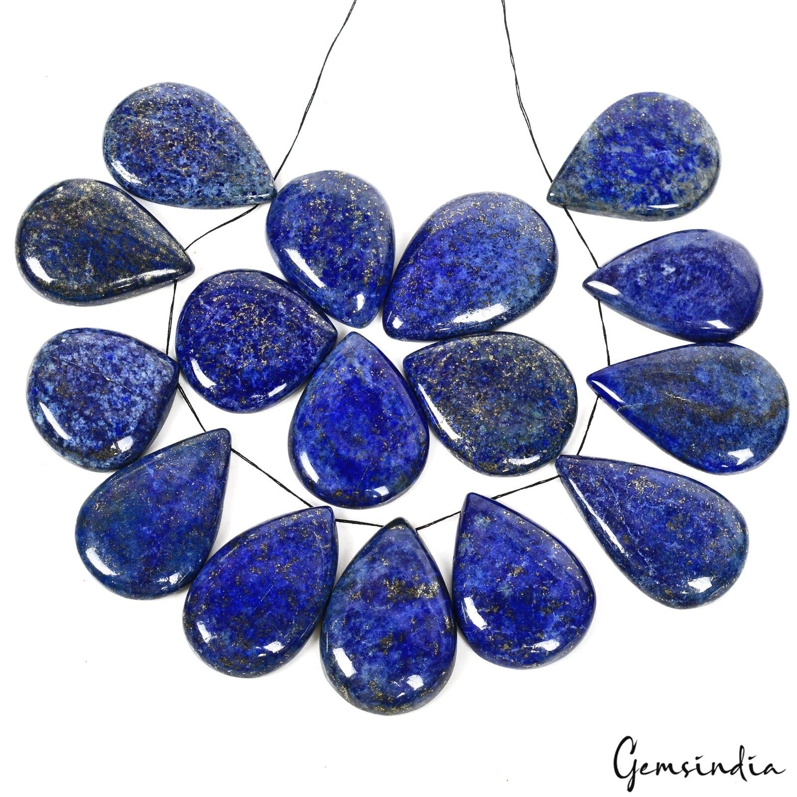 Lapis Lazuli Beaded Strand, Blue — 28mm to 39mm, 770 Ct
