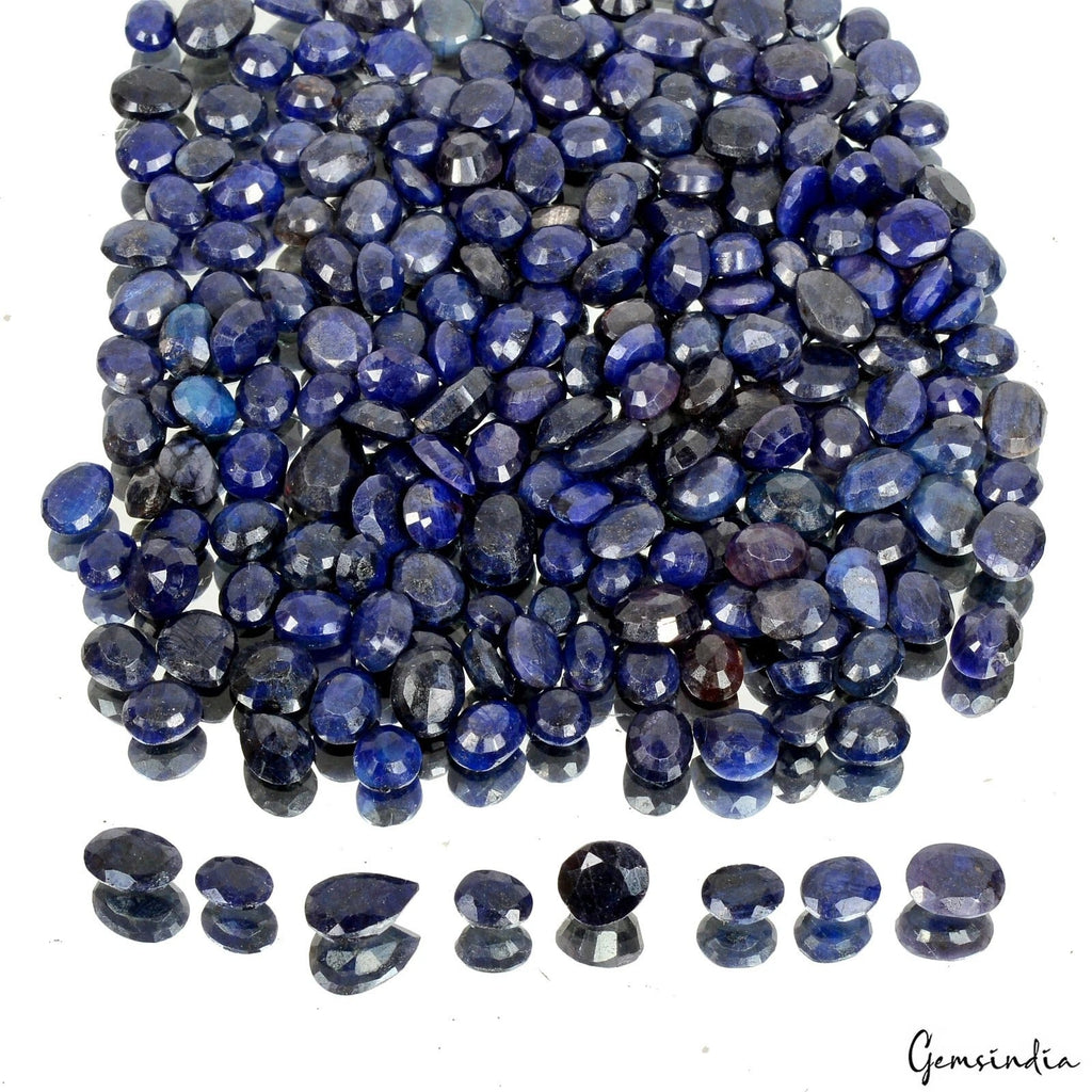 Certified 500 Ct/213 Pcs Natural Blue Sapphire Mix Cut Loose Gems for Jewelry