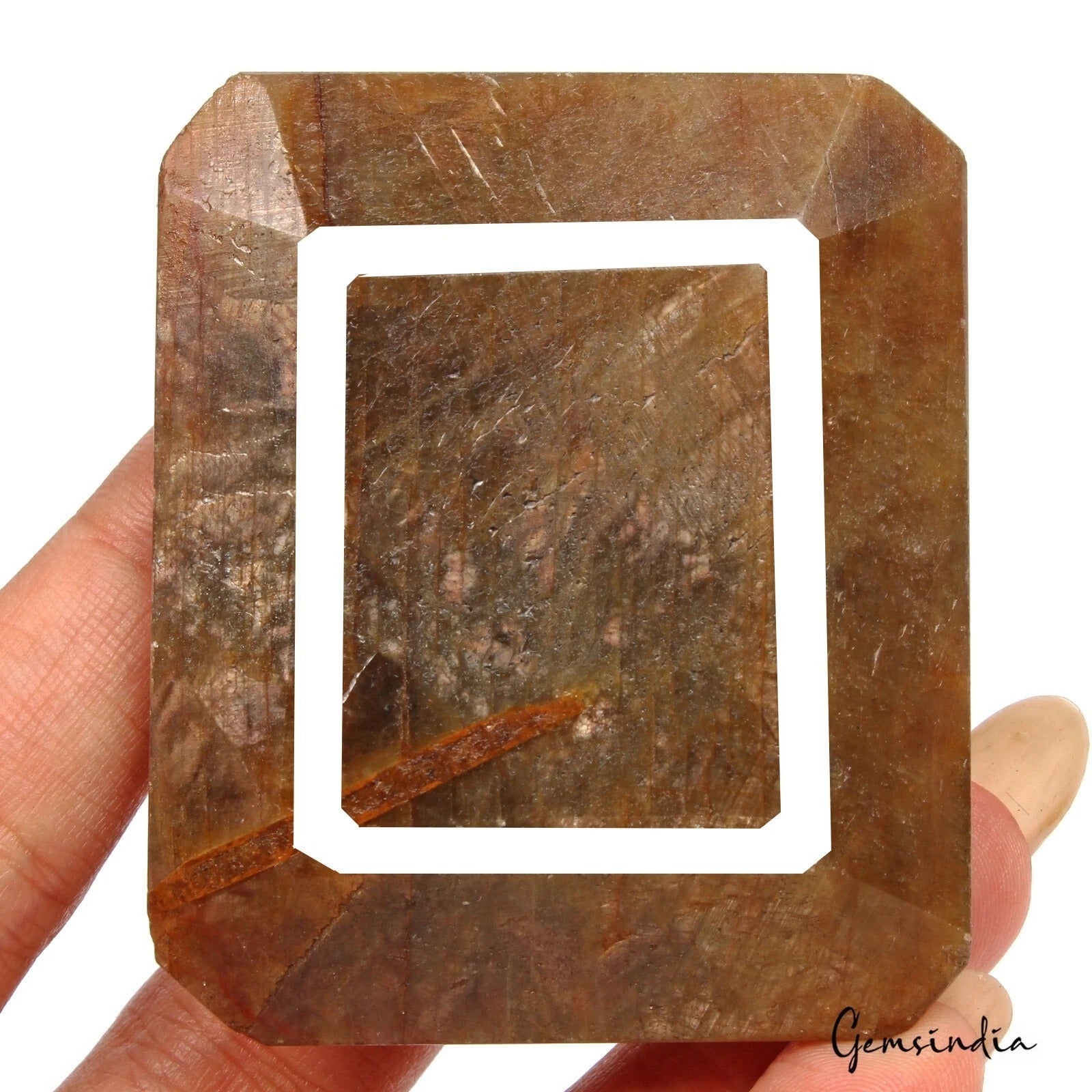 600 Ct Natural Brown Sapphire Octagon Faceted Earth Mined Huge Loose Gemstone