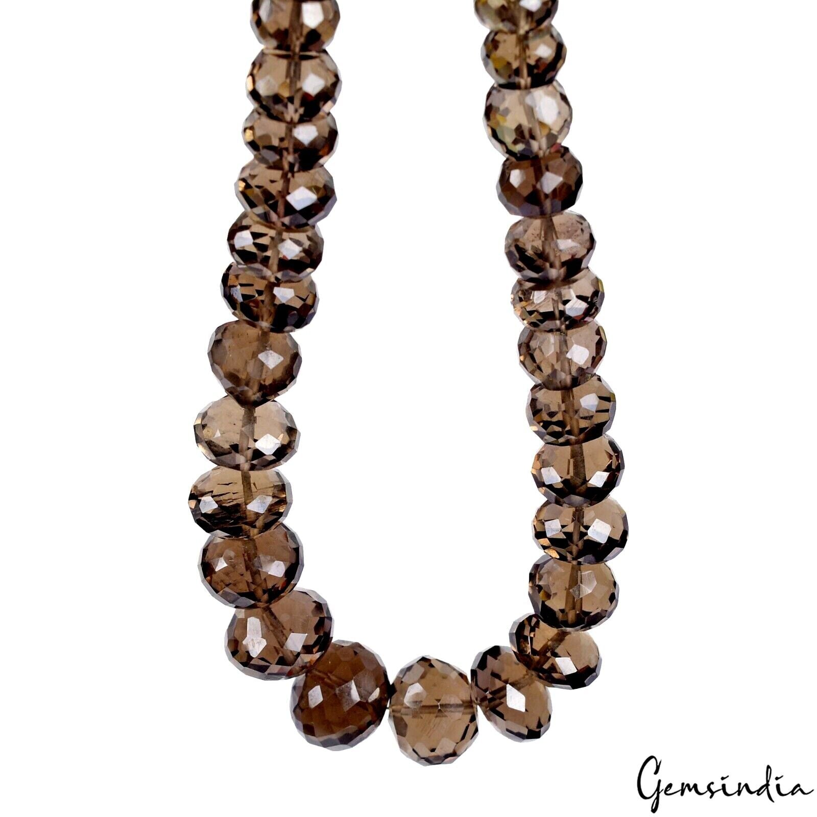Smoky Quartz Bracelet, Untreated, Brown — 7.5 Inch, 92.40 Ct