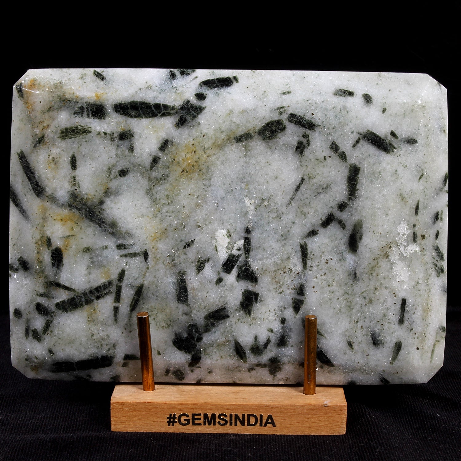 Rutilated Quartz Loose Gemstone, Black — 5.7x4.1x2.3 Inch, 9940 Ct (1.988 Kg), Madagascar