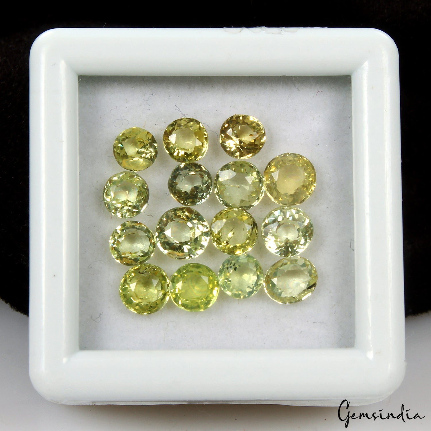 4.15 Cts Best Grade Nice Lime Yellow Natural Chrysoberyl Mix Cut Gemstones 3-4mm