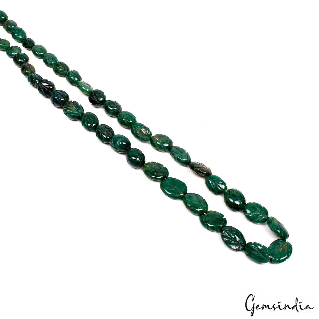 21" Strand Natural Emerald 18-20mm Stunning Green Oval Drilled Cabochon Bead