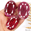 630Ct Natural Pink Red USA Beryl Bixbite Oval Faceted Loose 50-55mm Huge Gem Lot