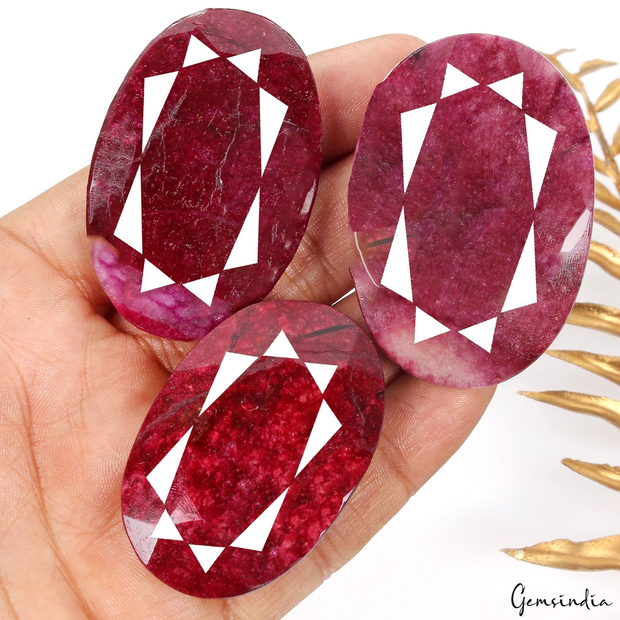 630Ct Natural Pink Red USA Beryl Bixbite Oval Faceted Loose 50-55mm Huge Gem Lot