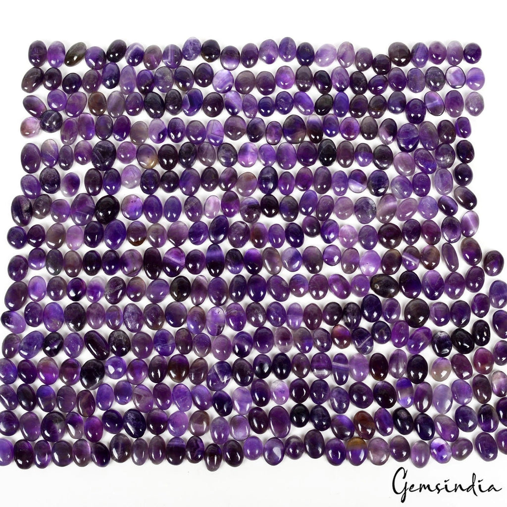 2400 Ct 390 Pcs Lot Oval Natural Purple Amethyst - Unheated Africa Gemstones