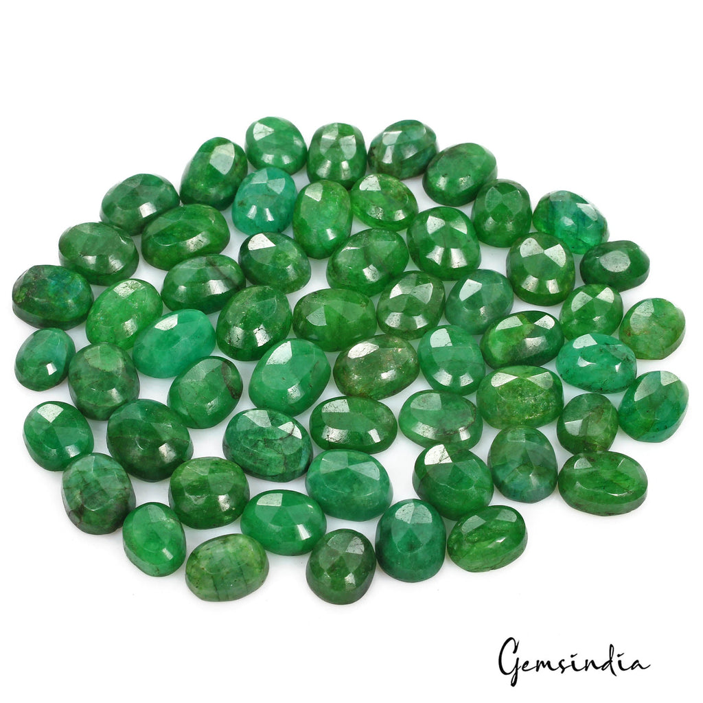 Certified 560 Cts/56 Pcs Natural Brazilian Top Green Emerald Oval Loose Gems Lot