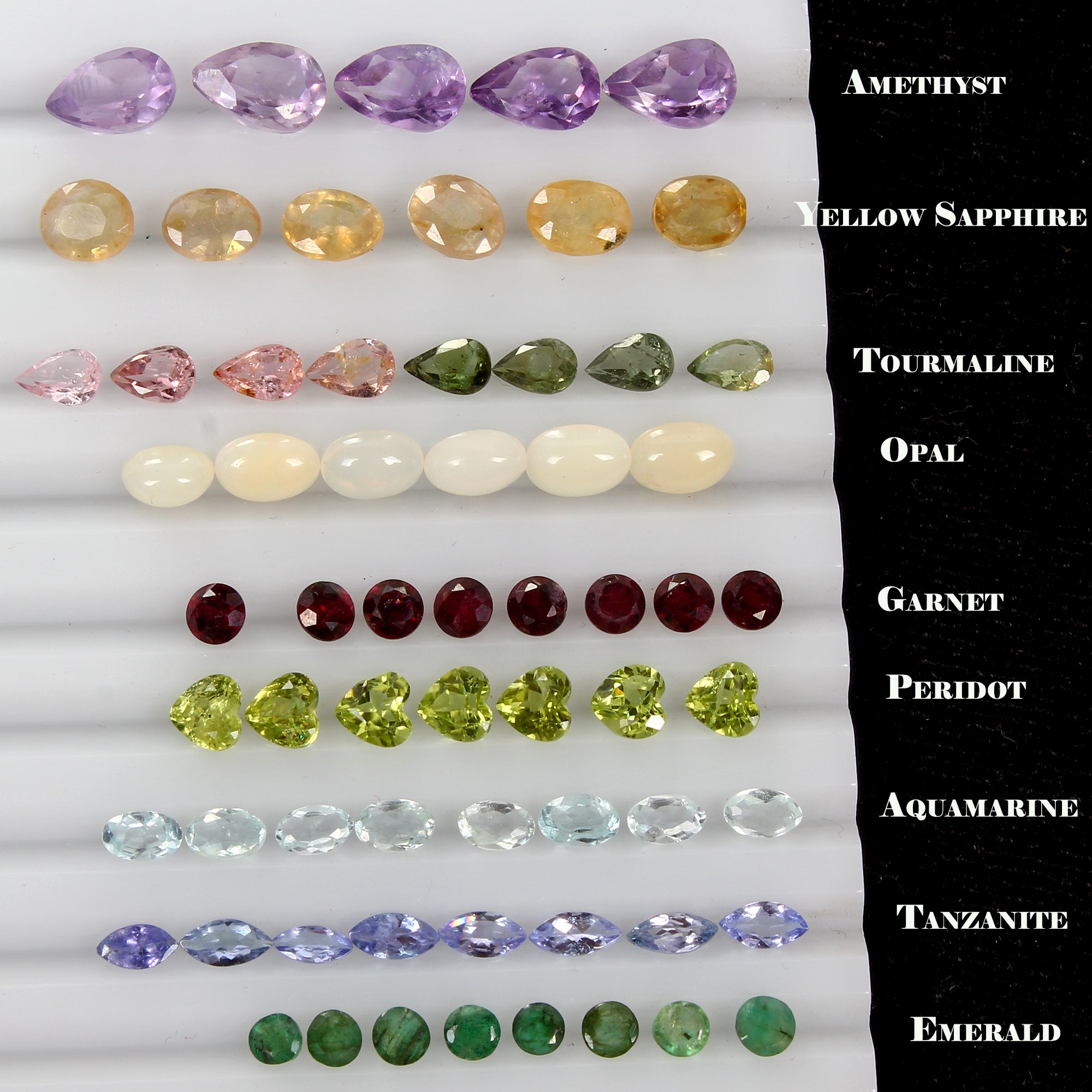 63 Pcs Estate Genuine Semi Precious Loose Mix Cut Multi Gemstone Lot Collection